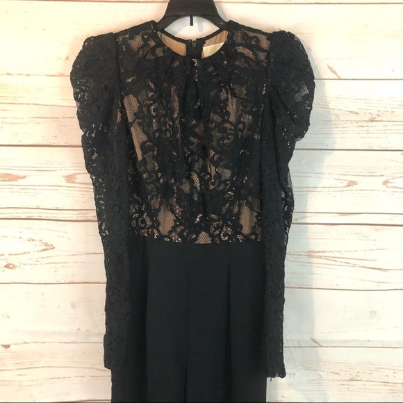 Michael Kors Victorian Floral Lace Puff Sleeve Jumpsuit - Picture 5 of 16